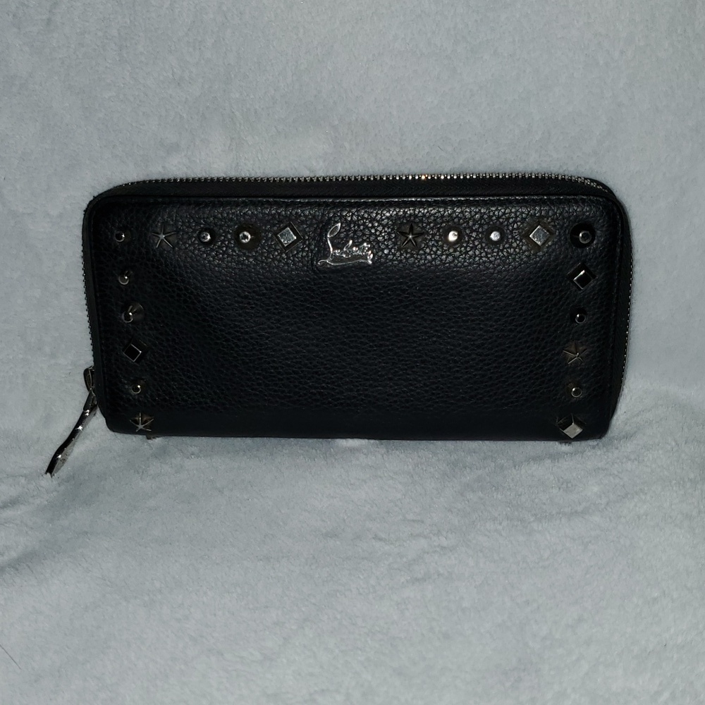 Christian Louboutin Panettone Zip-Around Studded Wallet
